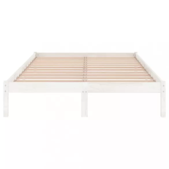 fehér tömör fenyőfa ágykeret 140x200 cm