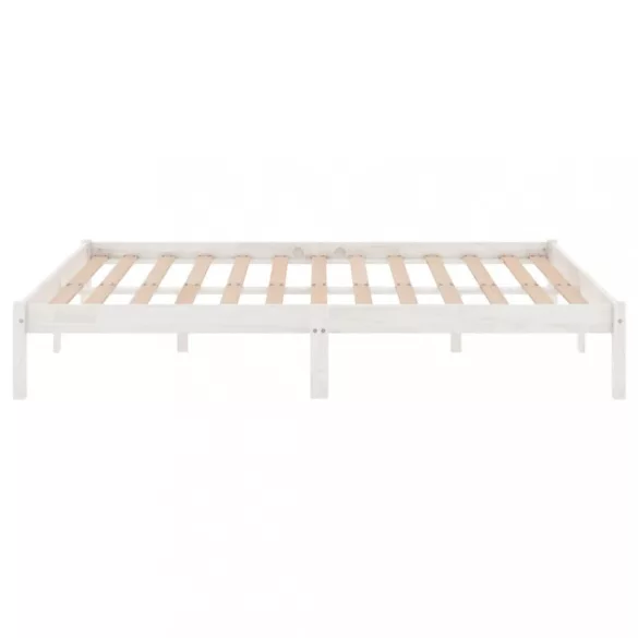 fehér tömör fenyőfa ágykeret 140x200 cm