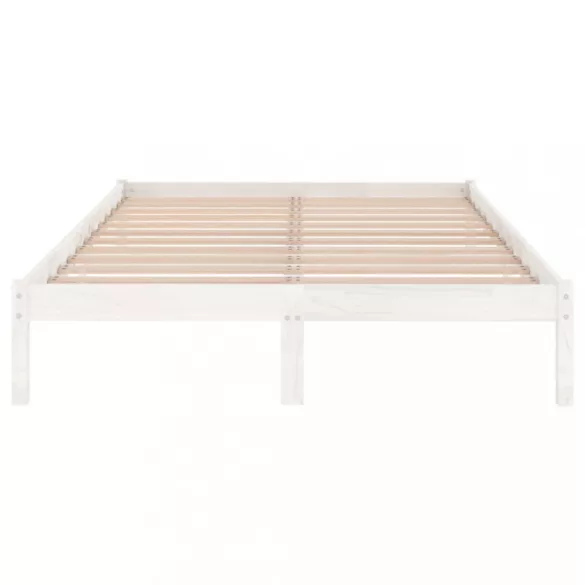 fehér tömör fenyőfa ágykeret 200x200 cm