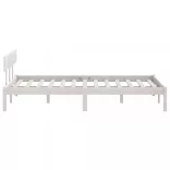 fehér tömör fenyőfa ágykeret 140x190 cm