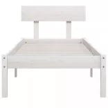 fehér tömör fenyőfa ágykeret 100 x 200 cm