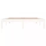 Double fehér tömör fa ágykeret 135 x 190 cm