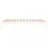 Double fehér tömör fa ágykeret 135 x 190 cm