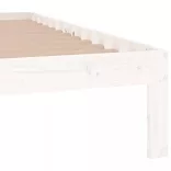 Double fehér tömör fa ágykeret 135 x 190 cm