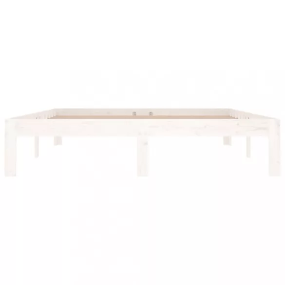 fehér tömör fenyőfa ágykeret 140 x 190 cm