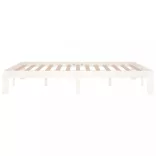 fehér tömör fenyőfa ágykeret 140 x 190 cm