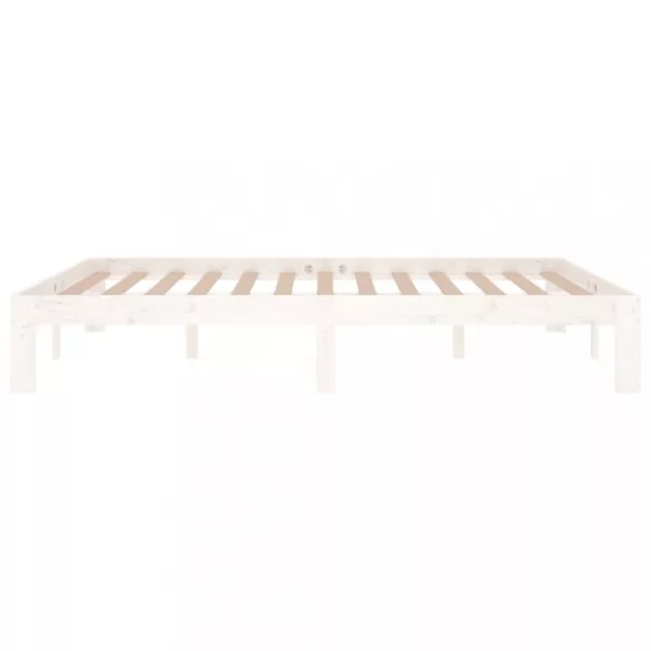 fehér tömör fenyőfa ágykeret 140 x 190 cm