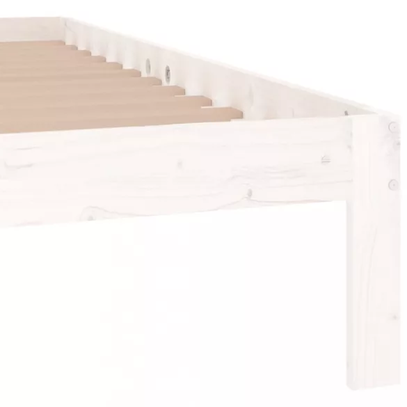fehér tömör fenyőfa ágykeret 140 x 190 cm