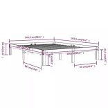 fehér tömör fenyőfa ágykeret 140 x 190 cm