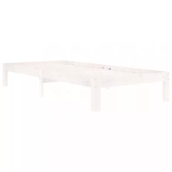fehér tömör fenyőfa ágykeret 90 x 200 cm