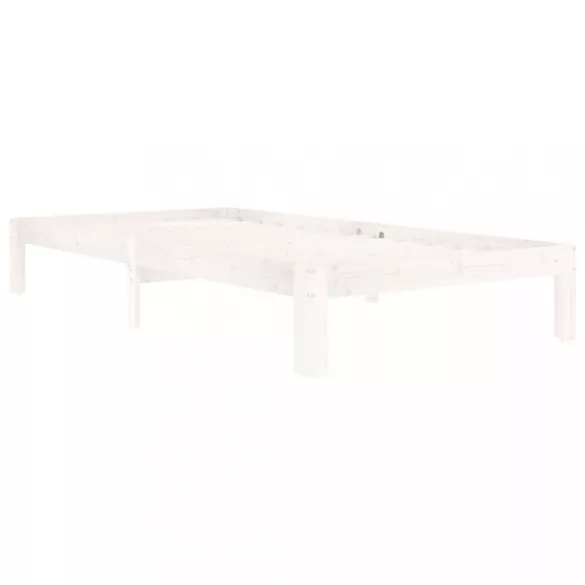 fehér tömör fenyőfa ágykeret 100 x 200 cm