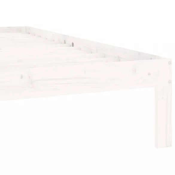 fehér tömör fenyőfa ágykeret 100 x 200 cm
