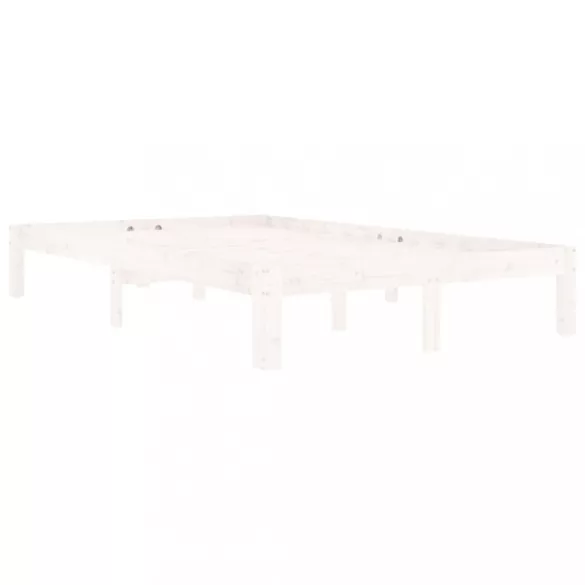 fehér tömör fenyőfa ágykeret 120 x 200 cm