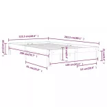 fehér tömör fenyőfa ágykeret 120 x 200 cm