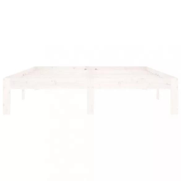 fehér tömör fenyőfa ágykeret 140 x 200 cm