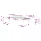 fehér tömör fenyőfa ágykeret 140 x 200 cm