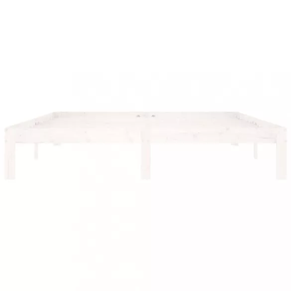 fehér tömör fenyőfa ágykeret 160 x 200 cm