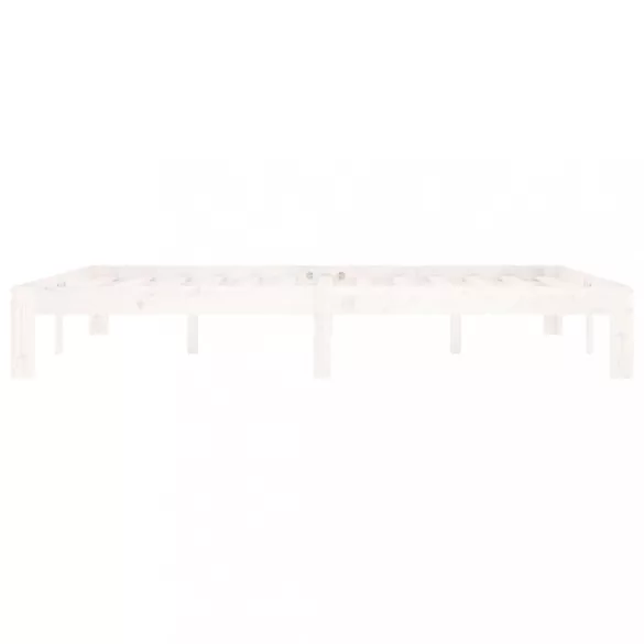 fehér tömör fenyőfa ágykeret 160 x 200 cm