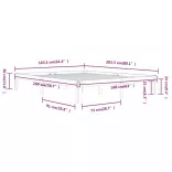 fehér tömör fenyőfa ágykeret 160 x 200 cm