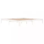 fehér tömör fenyőfa ágykeret 200 x 200 cm