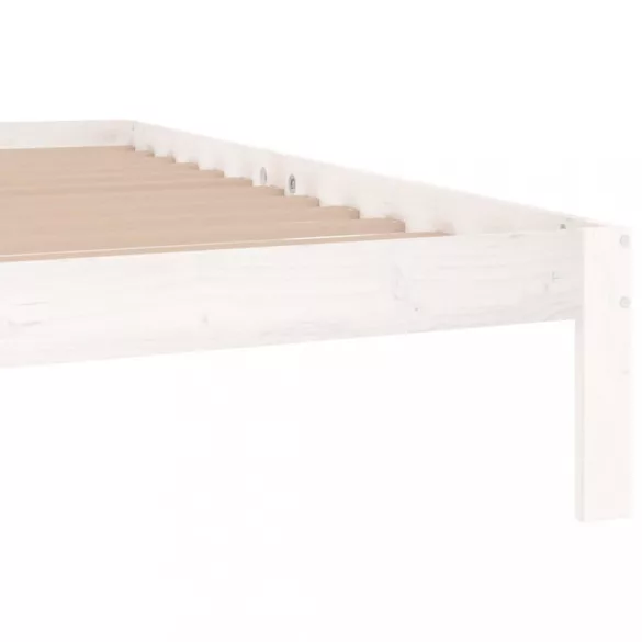 fehér tömör fenyőfa ágykeret 200 x 200 cm