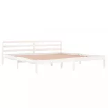 fehér tömör fenyőfa ágykeret 200 x 200 cm