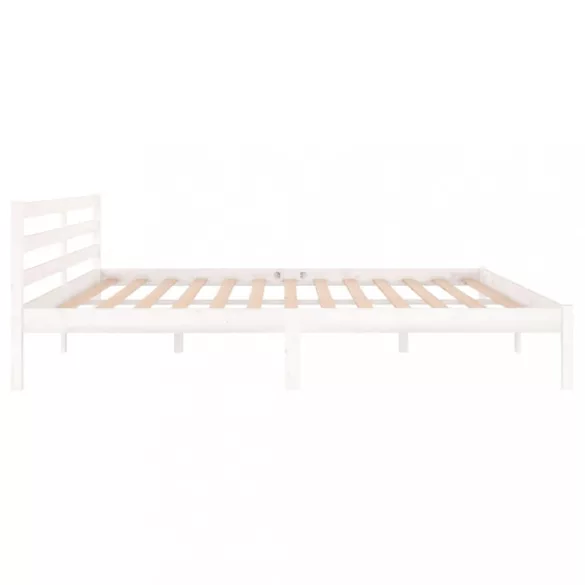 fehér tömör fenyőfa ágykeret 200 x 200 cm