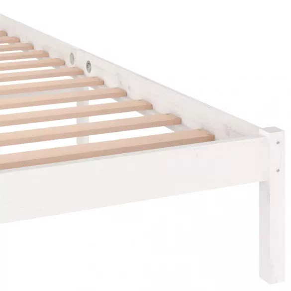 fehér tömör fenyőfa ágykeret 200 x 200 cm