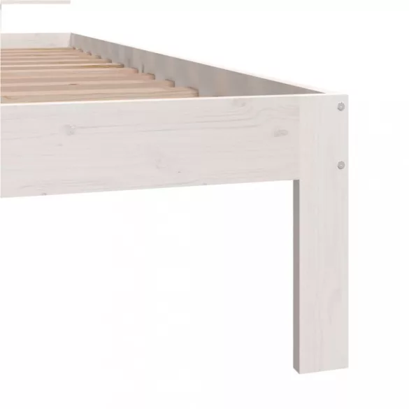 fehér tömör fenyőfa ágykeret 90 x 200 cm
