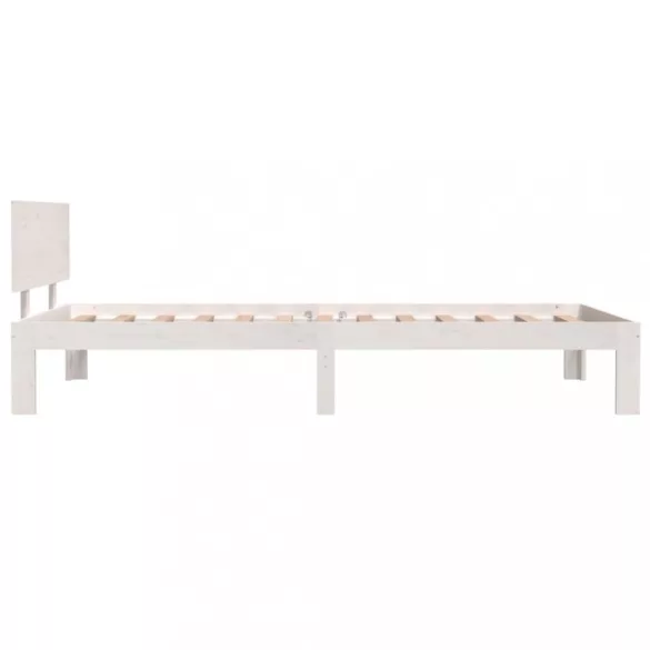 fehér tömör fenyőfa ágykeret 100 x 200 cm