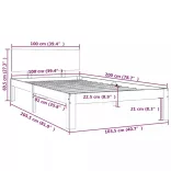 fehér tömör fenyőfa ágykeret 100 x 200 cm