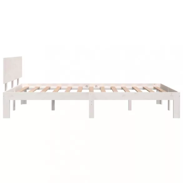 fehér tömör fenyőfa ágykeret 120 x 200 cm