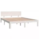 fehér tömör fenyőfa ágykeret 140 x 200 cm