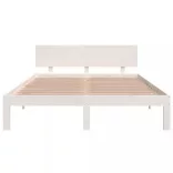 fehér tömör fenyőfa ágykeret 140 x 200 cm
