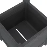 2 db szürke tömör fenyőfa kerti virágtartó 31 x 31 x 31 cm