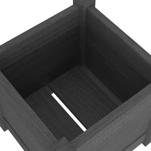 2 db szürke tömör fenyőfa kerti virágtartó 31 x 31 x 31 cm