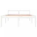 Double fehér tömör fenyőfa ágy időseknek 135 x 190 cm