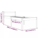tömör fenyőfa ágy időseknek 90 x 200 cm