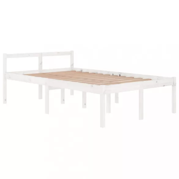 fehér tömör fenyőfa ágy időseknek 120 x 200 cm