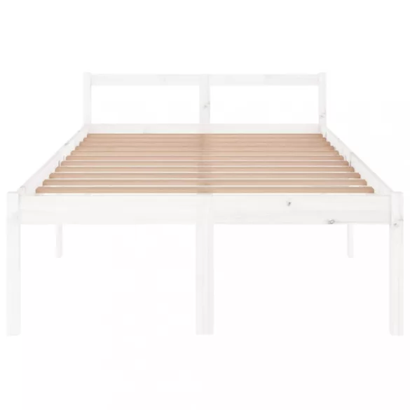 fehér tömör fenyőfa ágy időseknek 120 x 200 cm