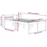 fehér tömör fenyőfa ágy időseknek 120 x 200 cm