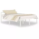 fehér tömör fenyőfa ágy időseknek 140 x 200 cm