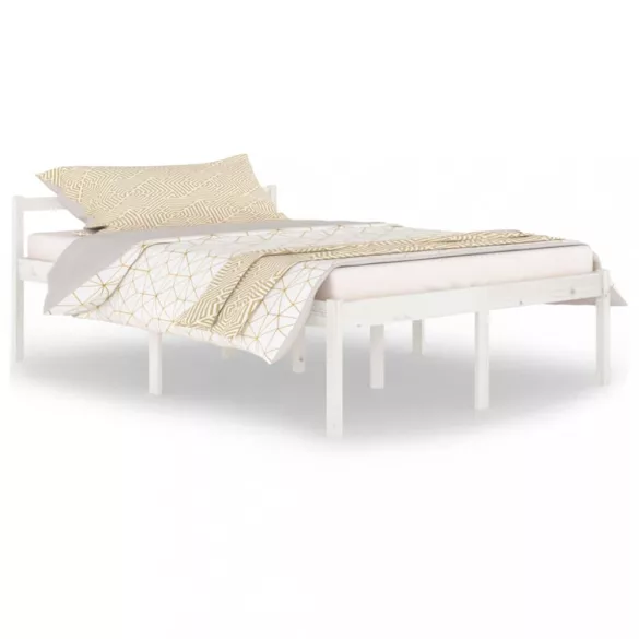 fehér tömör fenyőfa ágy időseknek 140 x 200 cm