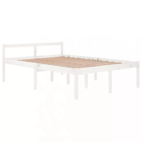 fehér tömör fenyőfa ágy időseknek 140 x 200 cm