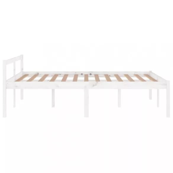 fehér tömör fenyőfa ágy időseknek 140 x 200 cm