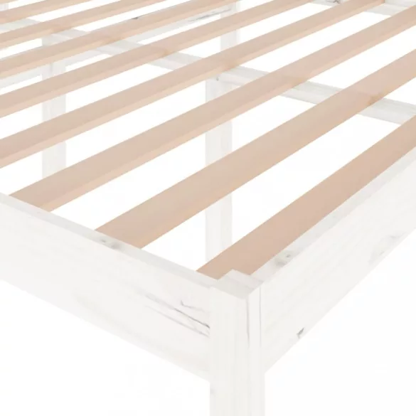 fehér tömör fenyőfa ágy időseknek 140 x 200 cm