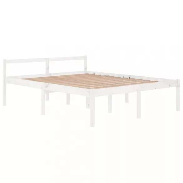 fehér tömör fenyőfa ágy időseknek 160 x 200 cm