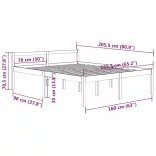 fehér tömör fenyőfa ágy időseknek 160 x 200 cm