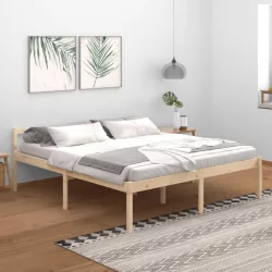   Super King Size tömör fenyőfa ágy időseknek 180 x 200 cm