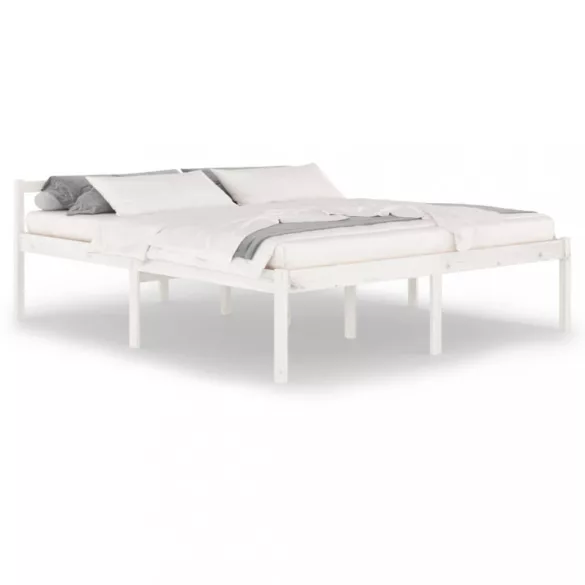 Super King Size fehér tömör fenyőfa ágy időseknek 180 x 200 cm